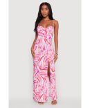 Smocked Handkerchief Hem Tube Dress