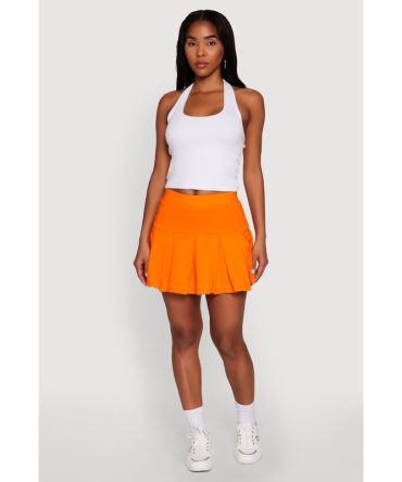 Trendy Activewear Lined Mini Pleated Tennis Skirt