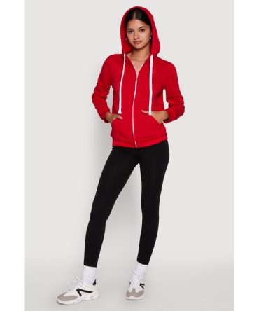 Trendy Fleece Lined Hooded Sweatshirt