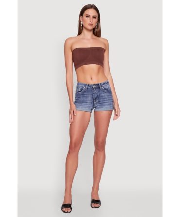 Trendy Seamless Ruched Front Bandeau