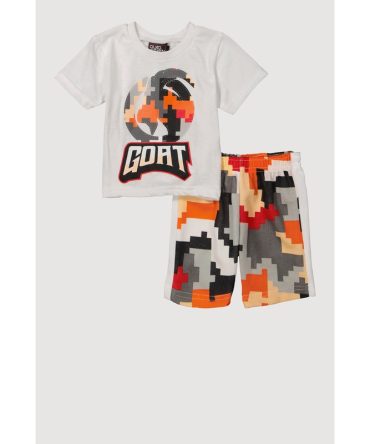 Baby Boys 12-24M GOAT Graphic T Shirt and Shorts