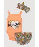Baby Girls 0-9M Daisy Graphic Hooded Top and Shorts