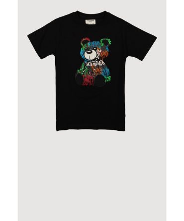 Boys Embroidered Graffiti Bear Graphic Tee