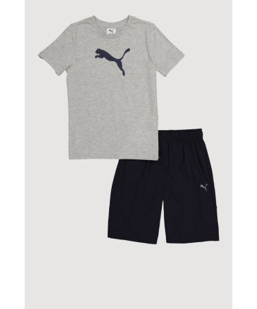 Boys Puma Graphic Print Tee and Shorts