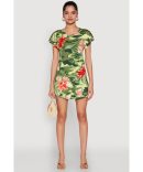 Chic Gauze Knit Ruched Shift Dress