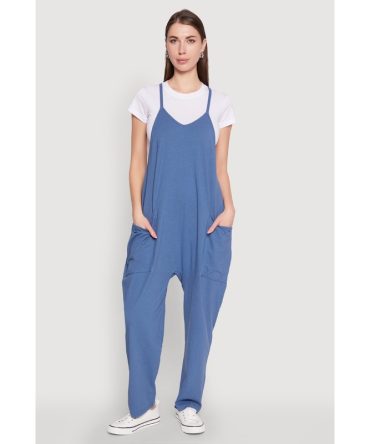 Cargo Pocket V Neck Jumpsuit