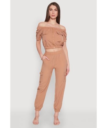 Elastic Waist Cargo Joggers
