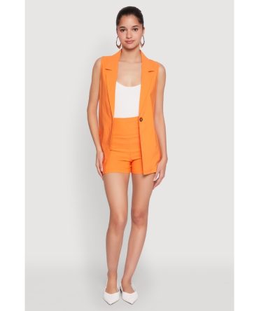 High Waisted Pintuck Shorts