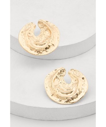 Metallic Circle Drop Earrings