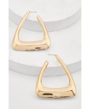 Metallic Wide Hoop Earrings