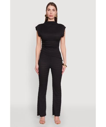 Shadow Stripe Textured Knit Pants