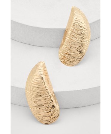Textured Metallic Statement Earrings