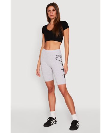 Blessed Graphic Biker Shorts