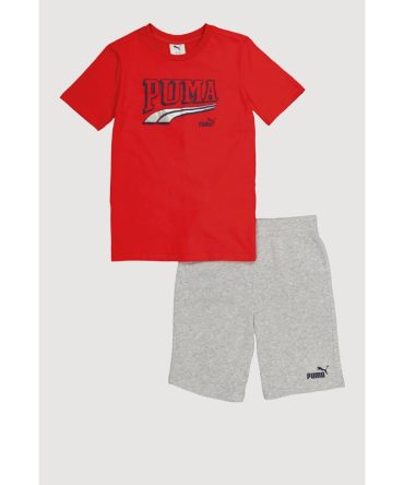 Boys Puma Graphic Tee and Sweatshorts