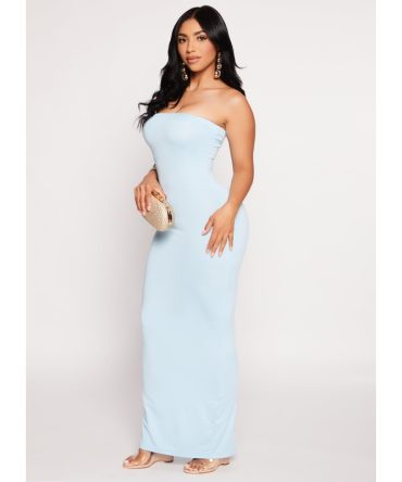 Daisy Solid Maxi Tube Dress