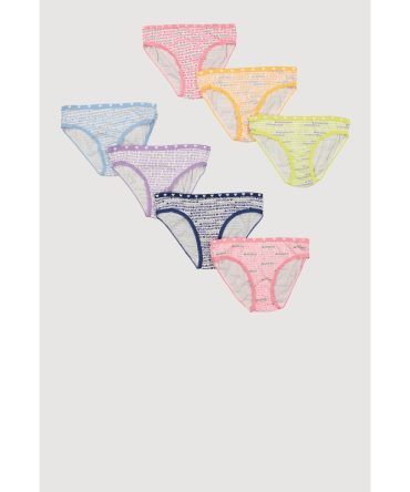 Girls Days of The Week Heart Print Panties 7 Pack