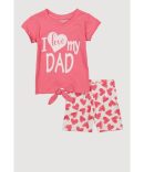 Toddler Girls Love Graphic Top and Denim Jacket