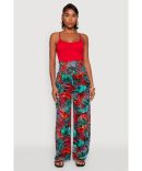 Boho Border Print High Waisted Wide Leg Pants