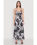 Airy Tropical Floral Empire Waist Dress