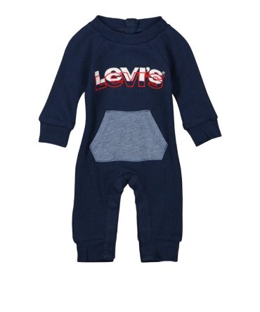 Baby Boys 0-9M Levis Waffle Knit Logo Graphic Jumpsuit
