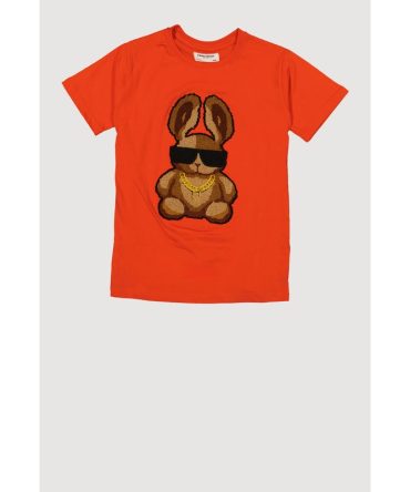 Boys Chenille Bunny Patch Graphic Tee