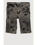 Boys Mineral Wash Patch and Repair Denim Shorts