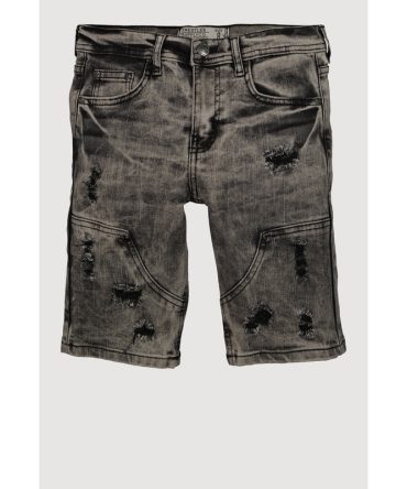 Boys Mineral Wash Distressed Shorts