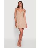 Elegant Sleeveless Plisse Empire Waist Dress