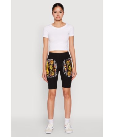 Vintage Motorcycle Biker Shorts