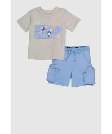 Baby Boys 12-24M Dreams Carry Graphic Tee and Cargo Shorts