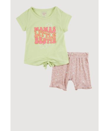 Baby Girls 12-24M Mamas Little Bestie Tee and Shorts