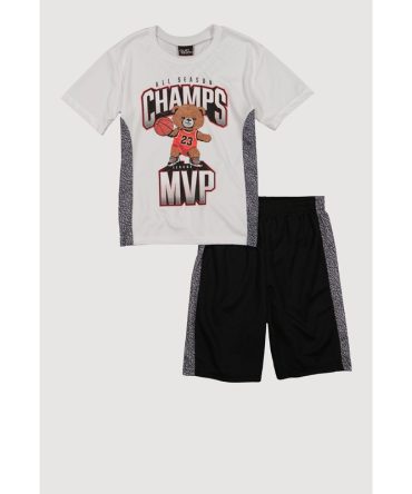 Boys Champs MVP Graphic Tee and Shorts