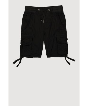 Little Boys Tie Hem Cargo Shorts