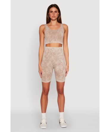 Seamless Mineral Wash Bike Shorts