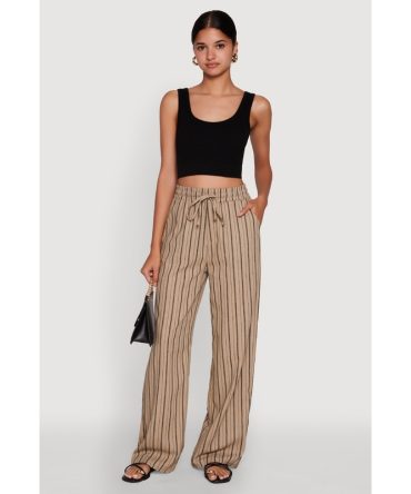Striped High Waisted Palazzo Pants