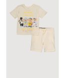 Toddler Boys Ombre GOAT Graphic Tank Top and Shorts with Hat