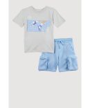 Toddler Girls Button Front Shirt and Cargo Pants