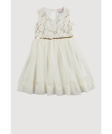 Toddler Girls Sequin Flower Detail Tulle Dress