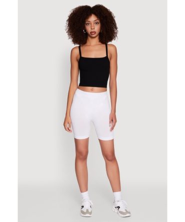 Trendy Seamless Mid Rise Biker Shorts
