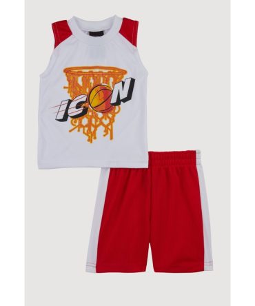 Baby Boys 12-24M Icon Graphic Tank Top and Shorts