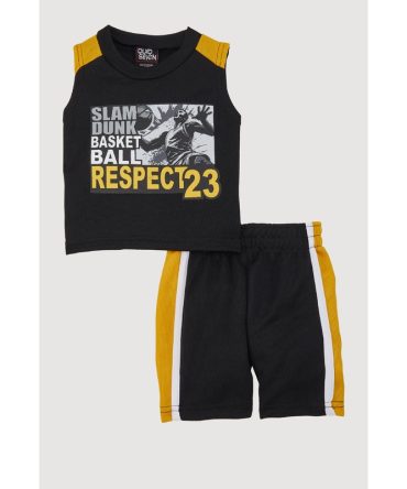 Baby Boys 12-24M Slam Dunk Muscle Tee and Shorts