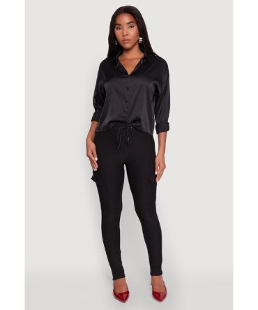 Body Contour Drawstring Cargo Pants