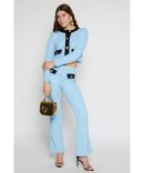 Chambray Straight Leg Casual Pants