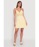 Daisy Pleated Contrast Trim Sweater Dress