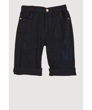 Girls Twill Distressed Detail Bermuda Shorts