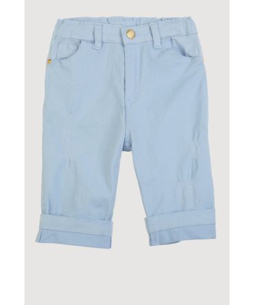 Girls Twill Fixed Cuff Bermuda Shorts