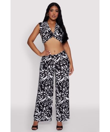 Spoon Jeans Printed Pattern Palazzo Pants