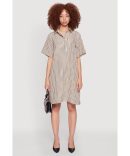 Striped High Low Shirt Dress
