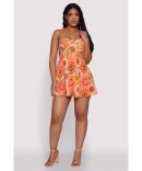 Swirl Print Cami Maxi Dress