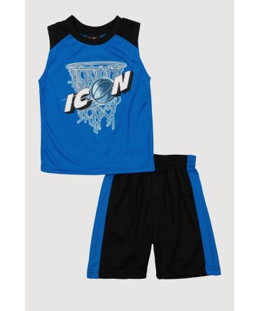 Toddler Boys Icon Basketball Graphic Tee and Shorts
